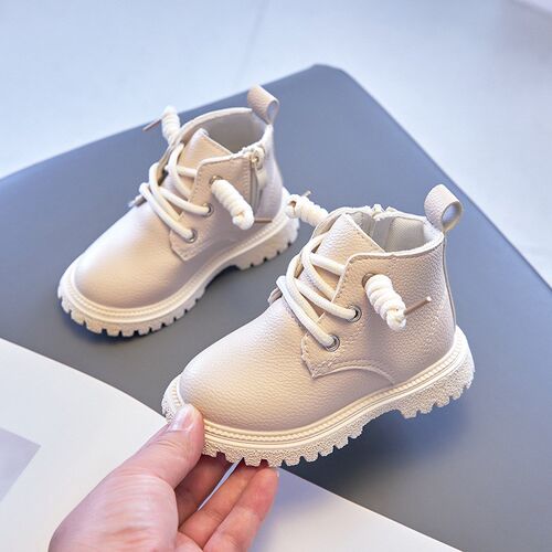 Baby Kids Short Boots Boys Shoes Autumn Winter Leather Child