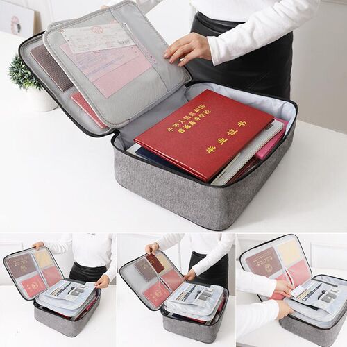 Document Organizer Briefcase A4 Folder Holder Men Women Bag