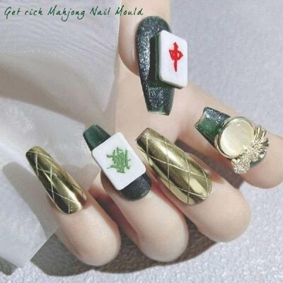 4 Pack Mahjong Nail Moulds Mahjong Epoxy Resin Casting