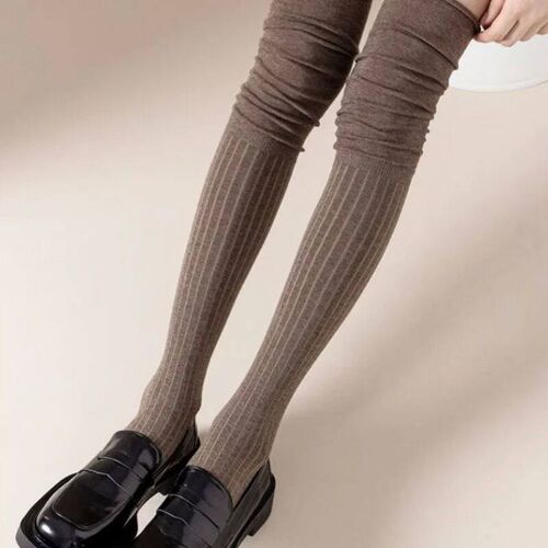 1/3/5Pairs Knee High Socks Thin Long Stacked Socks Womens H