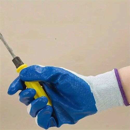 1Pair Glue Rubber Skin Work Gloves Thin Latex Non-slip