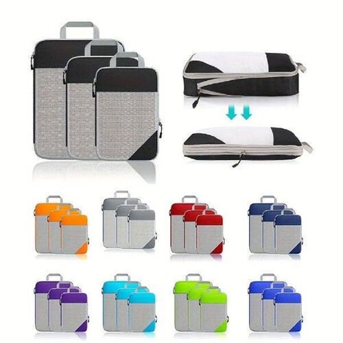 3-Piece Compression Packing Cube Set - Super-Efficient