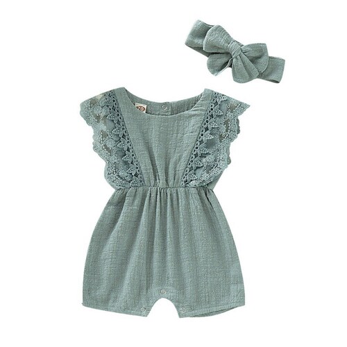 Summer Baby Girl Rompers Newborn Baby Clothes Toddler Flare