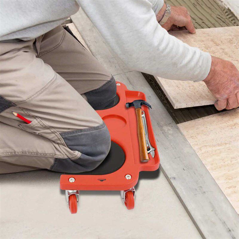 Rolling Knee Creeper/Pads High-Impact Frame 5 Swivel Castor - 实物图