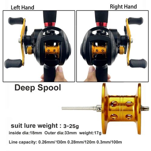 18BB Baitcaster Reel Set 1.6-2.4m Spinning Rods Telescopic R