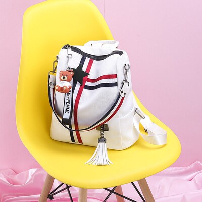 WHITE BLA Bags For Women 2021 New Fashion Zipper Ladies Back