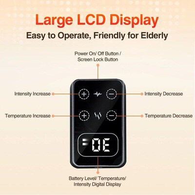 Electric 3 Levels Vibration and 5 Levels Heating Knee Pads,