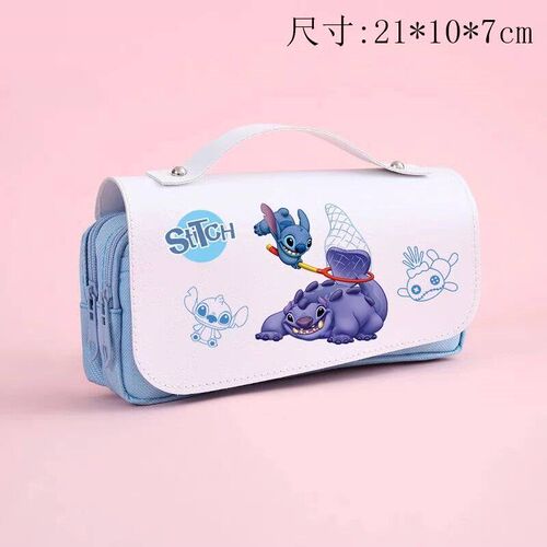 New Stitch Pencil Bag Student Printed Canvas Handheld Statio