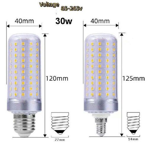 2PCS 110V 220V E27 E26 E14 B22 LED Corn Bulb Lamp 30W 40W