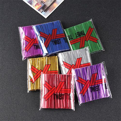 800pcs Multicolor Wire Metallic Twist Ties for Candy Bag Bak