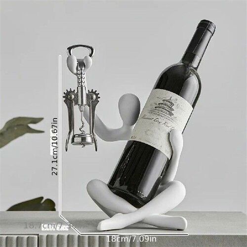 Creative Abstract Character Red Wine Rack Storage Ornament