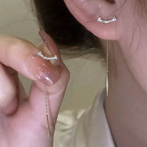 2024 rendy Long Wire Tassel Thread Chain Climb Star Heart Be