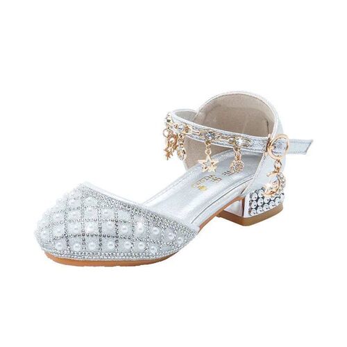 Rindu Girls Princess Shoes Soft Sole Childrens White Pearl