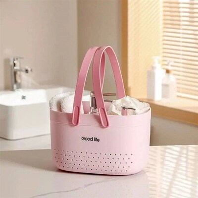 New Large Capacity Wash Basket Plastic Portable Bath Basket