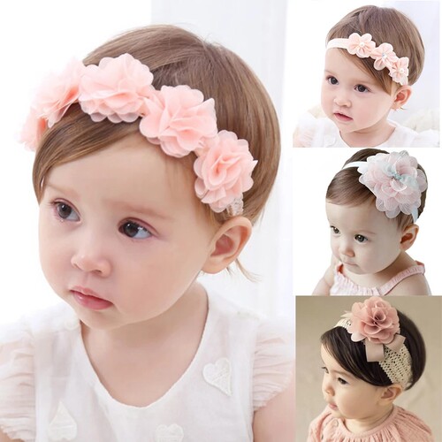 Baby Headband Flower Girls Bows Toddler Hair Bands for Baby