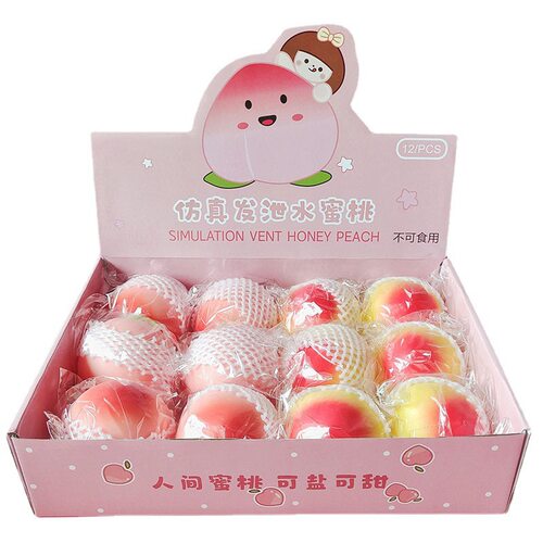 peach Squishy Mochi Fidget Toys Stress ball 水蜜桃捏捏乐桃子