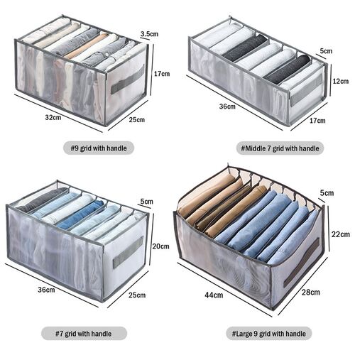 grey white black Foldable Closet Organizer Drawer Divider Or