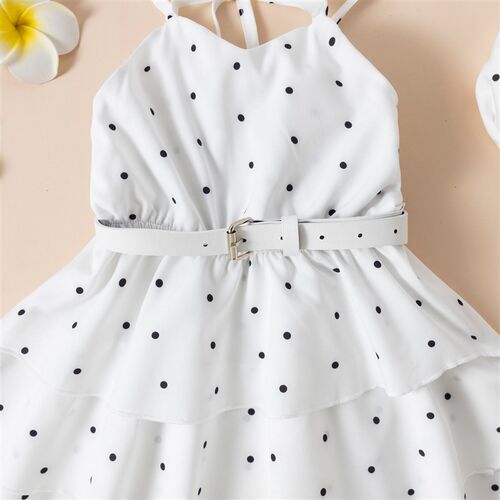 Elegant Little Girl Summer Dress, V Neck Sleeveless Elastic
