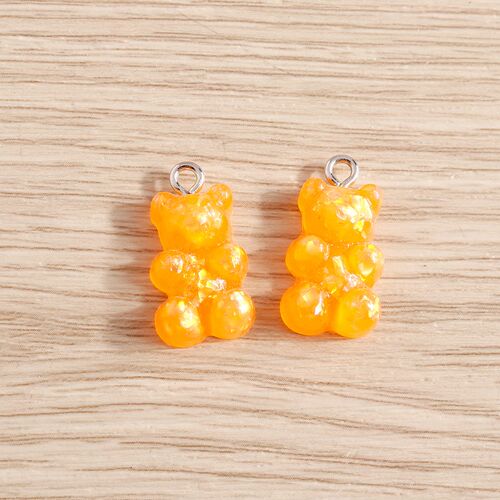 10pcs 11*20mm Candy Colors Cute Animal Gummy Bear Charms for