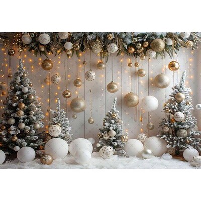 Mehofond Photography Background White Christmas Balloon Pine