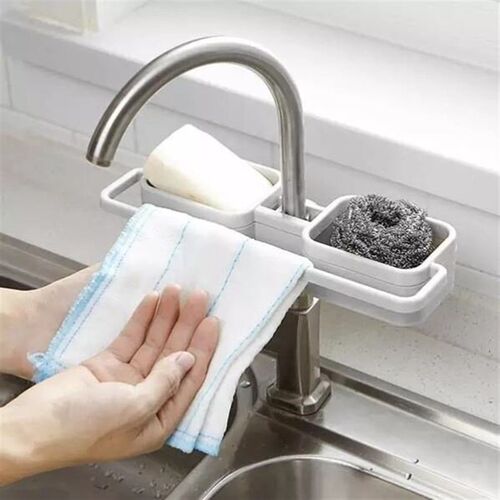 faucet sponge soap cloth drain rack holder shelf