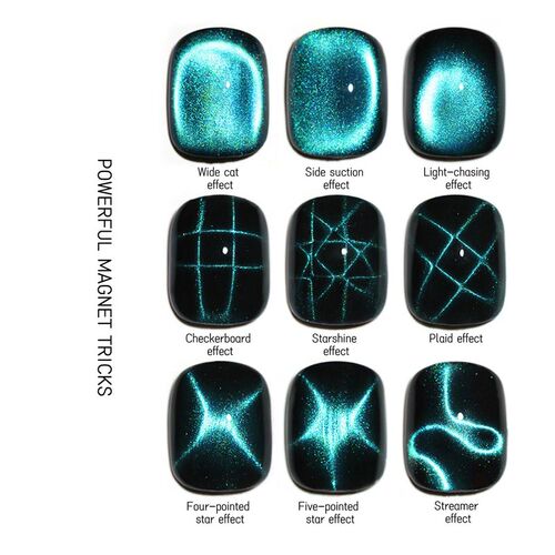 27pcs Nail Art Cat Eye Cube Magnets 5mm Checkerboard Starlig