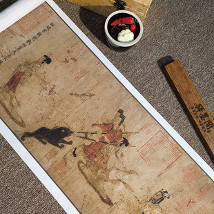 东晋 顾恺之 女史箴图名家真迹高清微喷复刻人物画卷轴装裱装饰画