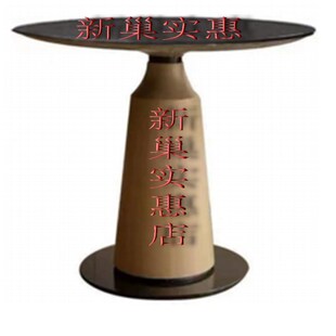 售楼处部洽谈签约桌酒店餐厅家具圆形客房配休闲桌洽谈桌椅大理