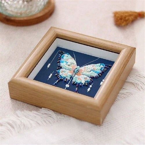 with Frame 3D Embroidery DIY Material Kit Holiday Gifts