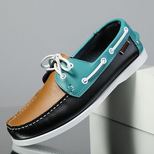 2023 New Mens Casual Genuine Suede Leather Docksides Classic