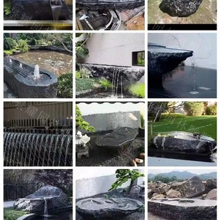 天然原石黑山石假山英德石园林风景观赏英石大型造景庭院山水黑石