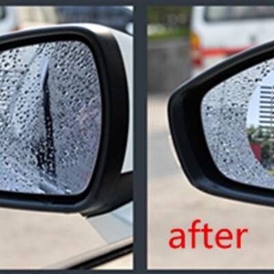 2PCS Car Rearview Mirror Rainproof Film Nano Mirror Anti-fog