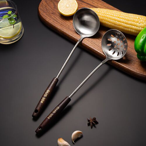304 Stainless Steel Spatula, Wooden Handle Kitchen Utensil S