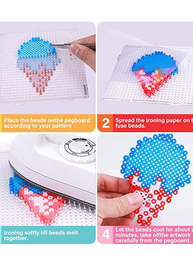 5mm Hama Beads Toy DIY PUPOU Beads tool Educational Tangram