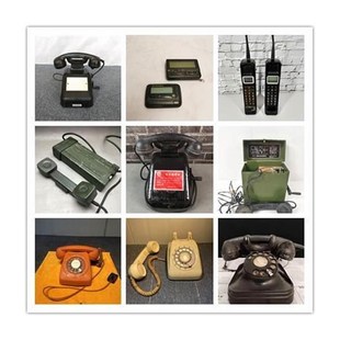 老物件老式电话机手摇拨号拨盘磁石电话古董传呼机大哥大BB机