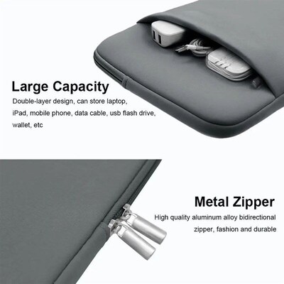 1PC Portable Laptop Bag Sleeve Case ver Soft Notebook Pouch