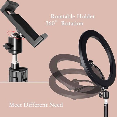 16/26/33cm LED Selfie Ring Light Desktop Video Lamp With Tri
