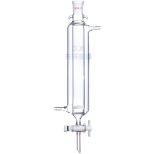 层砂芯层析柱带保温夹过滤四氟活塞循环水2口2号砂芯片