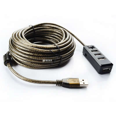 /usb延长线 USB延长线10米 带口分线器 usb hub 延长线