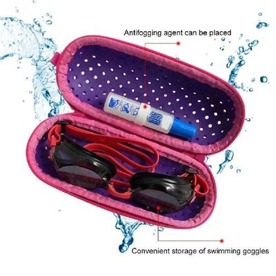 EVA Swimming Goggles Storage Box Swim Goggle Case with Clip