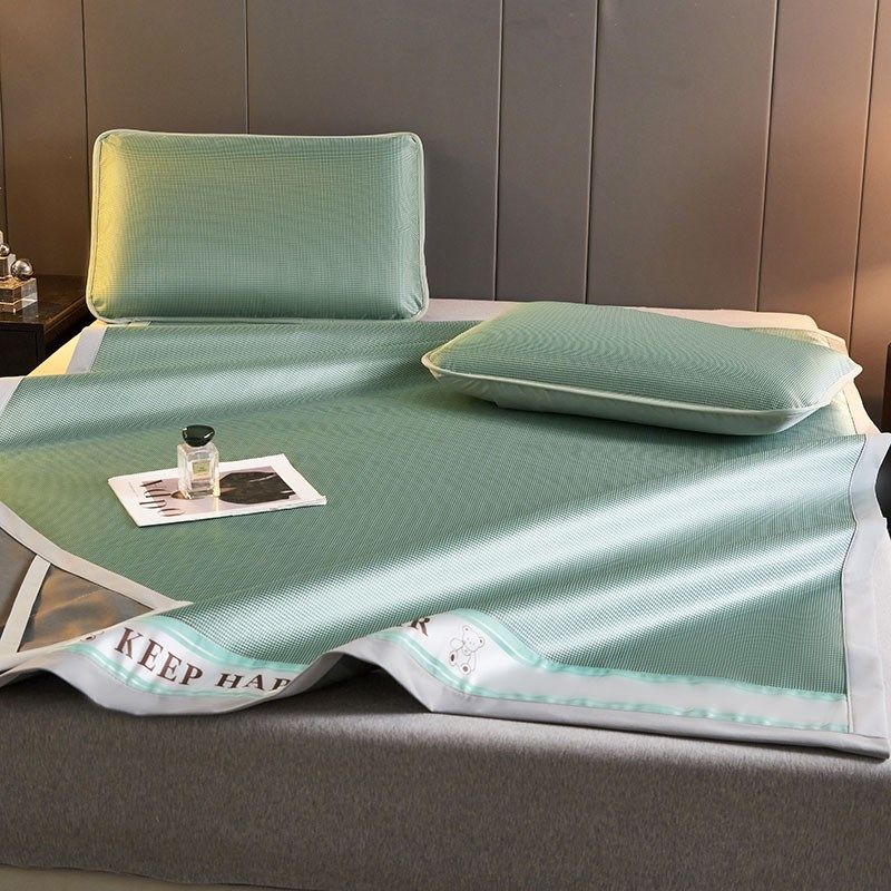 高端碳光冰丝凉席夏季10D纯色夏凉席三件裸睡可水洗折叠席子,床上用品,凉席/草席/麻席,淘宝优惠券,粉丝福利购,淘宝优惠卷