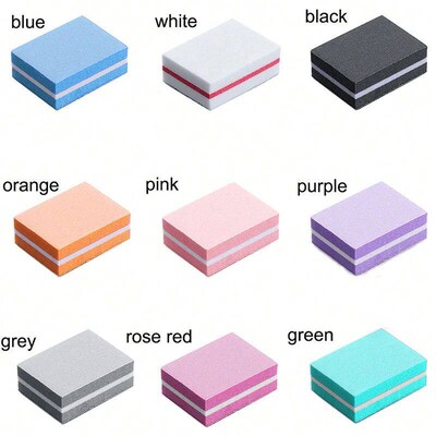 50Pcs Professional  Nails Art buffer File 100/180 Sandpaper