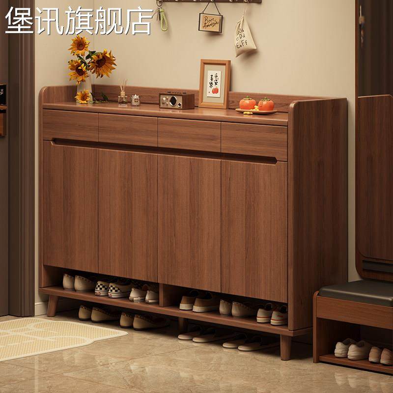 堡讯鞋柜家用门口新款室内新中式玄关实木落地鞋架入户靠盖布拉车,生活电器,其他生活家电配件,淘宝优惠券,粉丝福利购,淘宝优惠卷