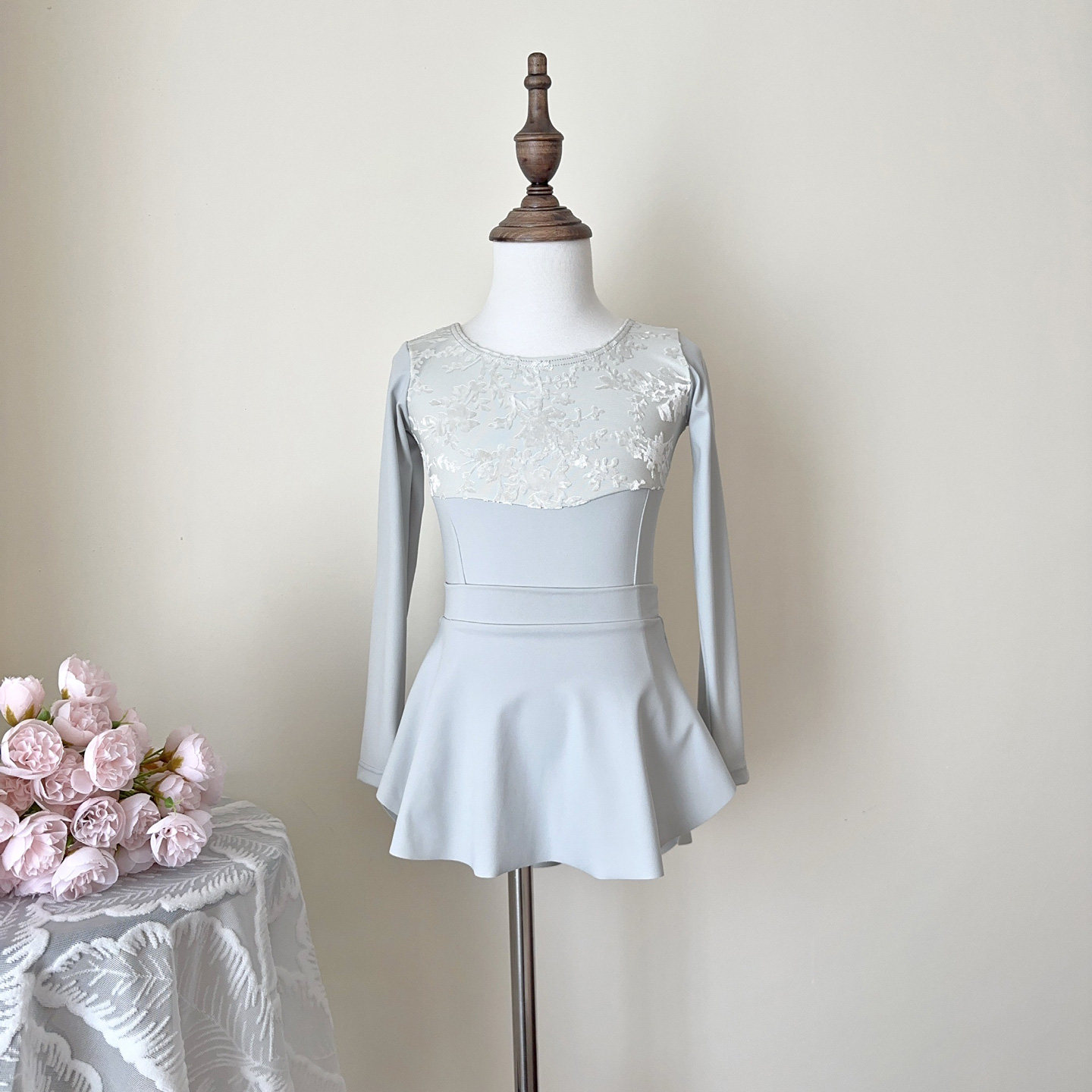 儿童舞蹈服女孩练功服体操服女童长袖跳舞裙芭蕾舞裙连体中国舞服