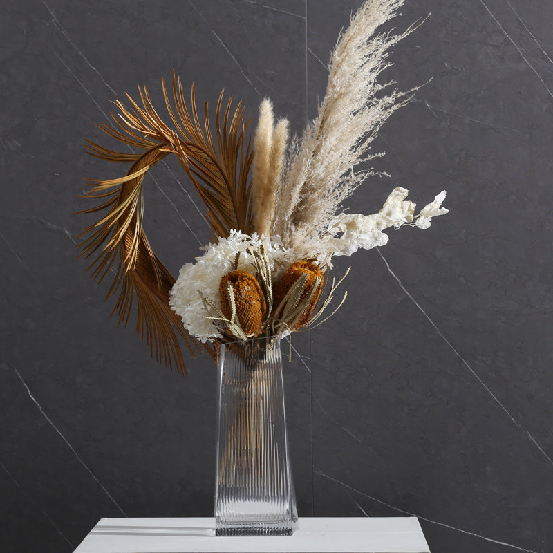 现代百搭仿真花干花花束组合玄关客厅餐桌花瓶插花装饰样板间软装