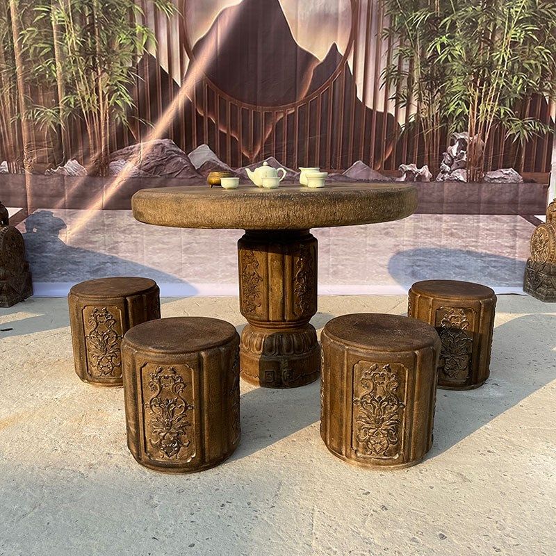 石桌石凳一套仿古青石石头桌子家用庭院桌子凳子阳台石雕茶桌摆件,家居饰品,石雕,淘宝优惠券,粉丝福利购,淘宝优惠卷