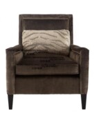 新古典比利时乡村风格 铆钉布艺单人位沙发椅洽谈椅样板房别墅家具