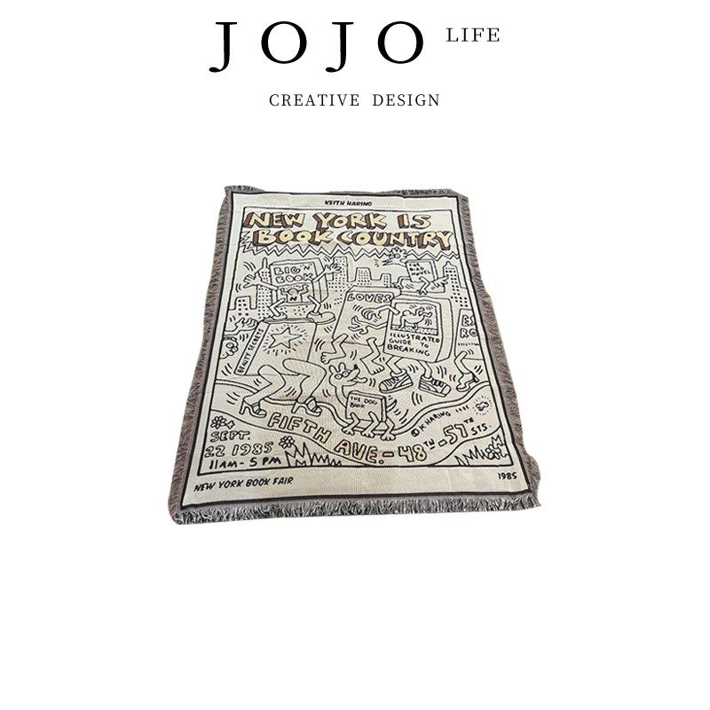 JOJOS L. PD.civilized.沙发铺毯潮流涂鸦手绘沙发巾盖布  文明