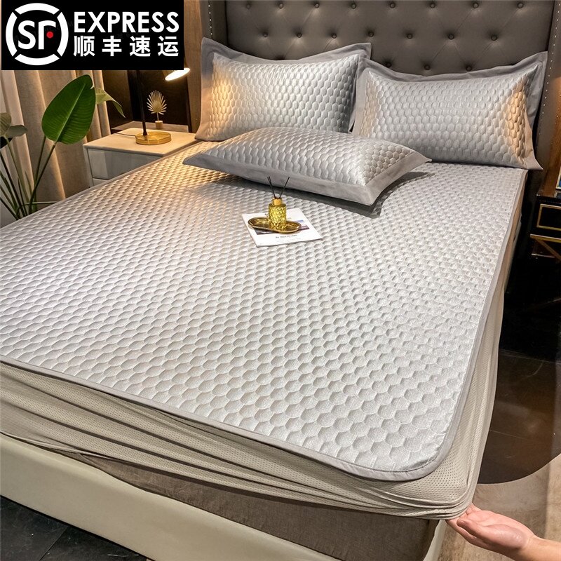乳胶凉席三件套冰丝席床笠款床垫两用折叠式夏季清凉空调软席高档,床上用品,乳胶席,淘宝优惠券,粉丝福利购,淘宝优惠卷