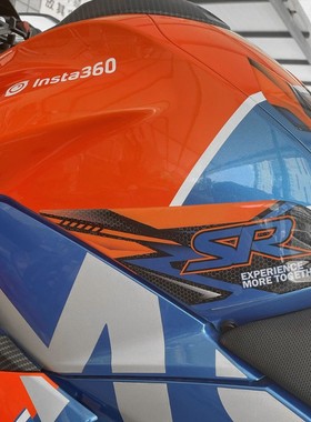 适用于春风250SR火焰橙色改装油箱盖保护鱼骨贴纸赛道版贴花防水